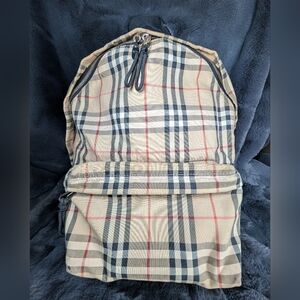 ❤️Auth BURBERRY Nova Check Backpack Nylon jacquard